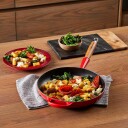 Le Creuset Støpejernspanne med Trehåndtak 28cm Cerise