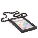 Card Clasp Slab Holder Necklace: Deepspace Black