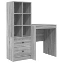  Skrivebord med lagring 2 pcs Grå sonoma 60 x 50 x 76 cm