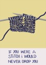 dropped stitches Plakat Plakat / 40x50cm