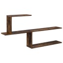 vidaXL Vegghylle Røkt Eik 122 x 18 x 60 cm Konstruert tre