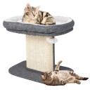Northix Kloretre Med Plysjsete Og Sisal Klorebrett Grått