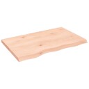 vidaXL Vegghylle 80x50x4 cm ubehandlet heltre eik