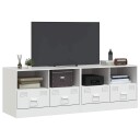  TV-benker 2 stk hvit 67x39x44 cm stål