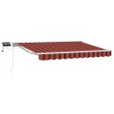  Manuell markiseramme med LEDs Oransje Svart og Hvit 3,5 x 2 m
