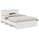  Sengestamme med hodegjerde Hvit 140 x 200 cm Konstruert tre