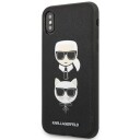 Karl Lagerfeld Saffiano Karl&Choupette Head case for iPhone XS Max Black