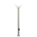 vidaXL Pullertlampe med stikkontakt 120 cm rustfritt stål IP44