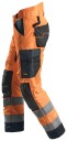 Snickers Workwear Vinterbukse 6639 Oransje/mørkegrå L Klasse 2 Snickers Workwear