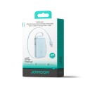 Joyroom JR-PR2L 10 000 mAh 35 W powerbank m/ uttrekkbar USB-C og Lightning-kabel m/snorfeste Blå