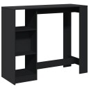  Barbord med hylle svart 124x46x103,5 cm konstruert tre 8721158386809