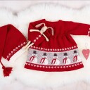 Bluum Strik Strikkesett Snømannkjole med nisselue - garnpakke i Bluum Soft Merino Ull