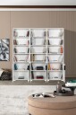 Bokhylle Hanah Home Evora Wide 180 x 187 x 30 cm Hvit   Hvit