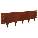vidaXL Gjerdekant 30 pcs 100 x 30 cm Stål Rusten