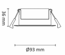 Unilamp Gyro Eco 8W 700lm 2700K IP44 Hvit