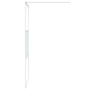 vidaXL Dusjvegg hvit 90x195 cm klart ESG-GLASS