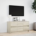  TV-benk med LED sonoma eik 100x34x50 cm konstruert tre 852217