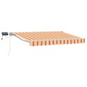  Manuell markiseramme med LEDs Gul Oransje og Hvit 2,5 x 2 m