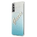 Guess Guhcs21mpcuglsbl S21+ G996 Blue/Blue Hardcase Glitter Gradient Script