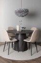 Venture Home   Spisegruppe Lanzo med 4 stk stoler Polar   Svart