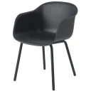 Muuto Fiber Outdoor Stol med armlener Anthracite Black