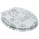  Myk lukking toalettsete 2 pcs Blå og hvit porselen 44 x 38 cm
