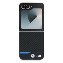 BMW Carbon Blue Line Deksel for Samsung Galaxy Z Flip 6 - Svart