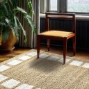 Ryetepper   Asilah beige/hvit Størrelse: 240 x 340 cm