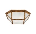 Morris plafond Gilded Iron/frostat glas