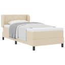  Sengebunn med madrass Krem 100x200 cm Stoff