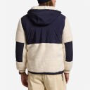 Pile Fleece Hybrid Hoodie Herbal Milk Multi