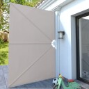 vidaXL Sammenleggbar sidemarkise for terrasse krem 300x200 cm