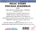 Isaac Stern Pinchas Zukerman  Live : Joint Recital Massey Hall Toronto Feb 9 1976  CD
