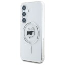 Karl Lagerfeld MagSafe Mobildeksel med Choupette-Hode til Samsung Galaxy S25 - Hvit