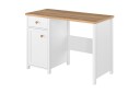 Bioley Skrivebord 110 cm med Oppbevaringsskuff + Skap Beige/Hvit