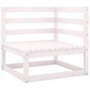 vidaXL 2-seters hagesofa hvit heltre furu