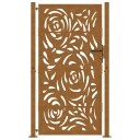 Hageport 105x180 cm oksidert stål flammedesign