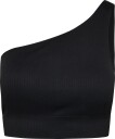 aim´n Ribbed Seamless One Shoulder Bra   BLACK   S