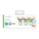 Nedis LED pære GU10 | Spot | 4.5 W | 345 lm | 2700 K | Dimbar | Varm Hvit | Retro Style | 3 stk
