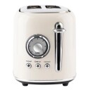 Emerio Retro Brødrister 800W for 2 Skiver Beige