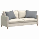  Sofaputer 2 pcs Lysegrå 70 x 50 cm stoff