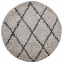  Flossteppe med lang luv moderne beige og antrasitt Ø 100 cm 8721012229990