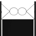 vidaXL Romdeler med 6 paneler svart 240x180 cm