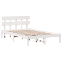  Sengestamme med hodegjerde Hvit 120 x 190 cm Massivt furutre