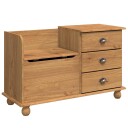  Oppbevaringsbenk til inngang Brun 100 x 39 x 62 cm Heltre furu