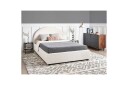 Dubbelsäng Beliani Vaucluse med förvaring Beige 160x200 cm Polyester NO_BRAND White 140x200  