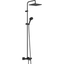 Hansgrohe Vernis Shape badekarbatteri med dusjsett, matt sort