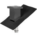 <p>Avtrekkshette aluminium 200x200 MM 10-55° med Ø90 innsats med Fast Flash</p>