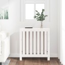 Radiatordeksel hvit 79,5x19x84 cm heltre furu