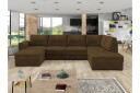 Taberk Sofa med Sjeselong og Divan 4 seter   Brun